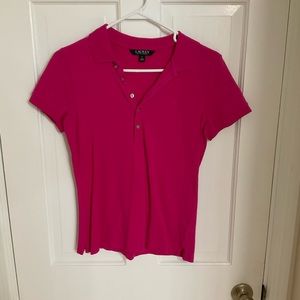 Ralph Lauren hot pink polo
